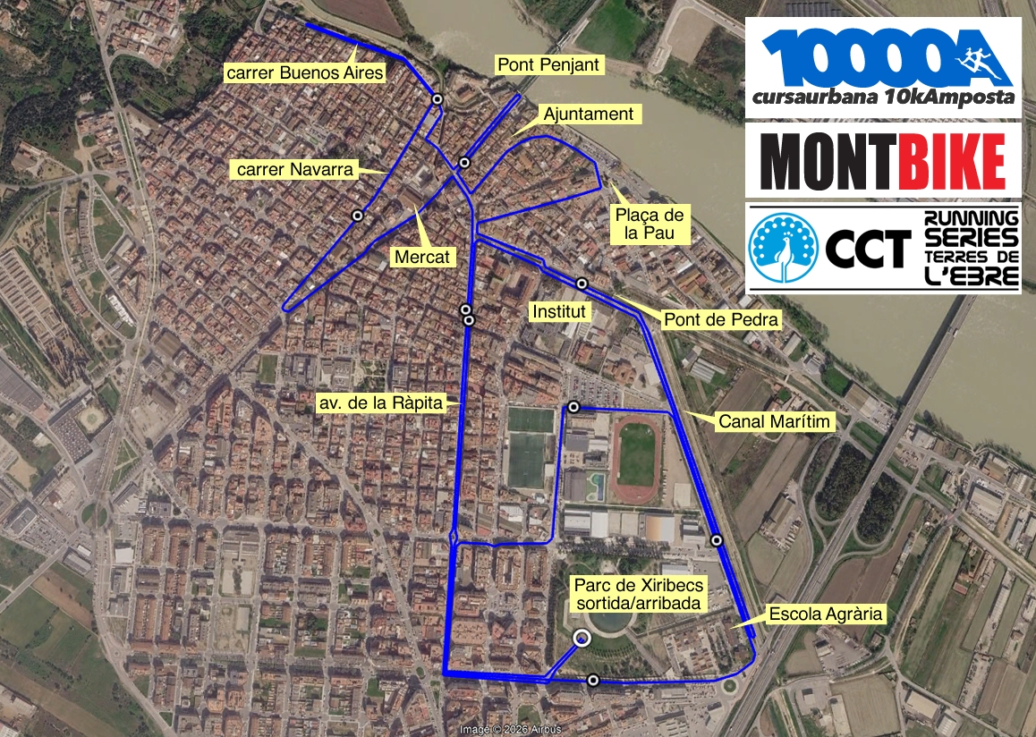 Cursa d'Amposta. Recorregut 10K (2026)