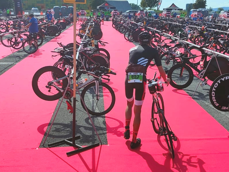 Xavi Ortin (Montbike) a l'Ironman de Vitòria 2021